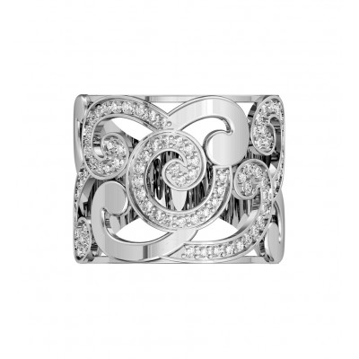 Seamless Swirl Diamond Band